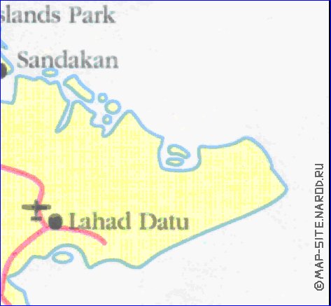 carte de Sabah en anglais