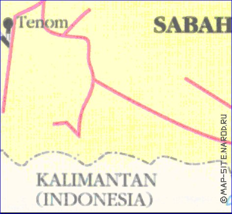 carte de Sabah en anglais