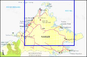 carte de Sabah en anglais