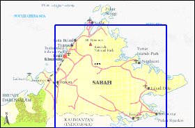 carte de Sabah en anglais