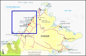 carte de Sabah en anglais