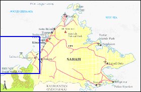 carte de Sabah en anglais