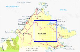 carte de Sabah en anglais