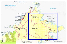 carte de Sabah en anglais