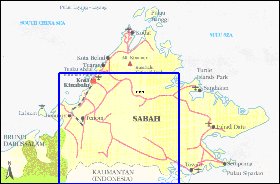 carte de Sabah en anglais