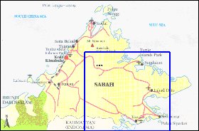 carte de Sabah en anglais