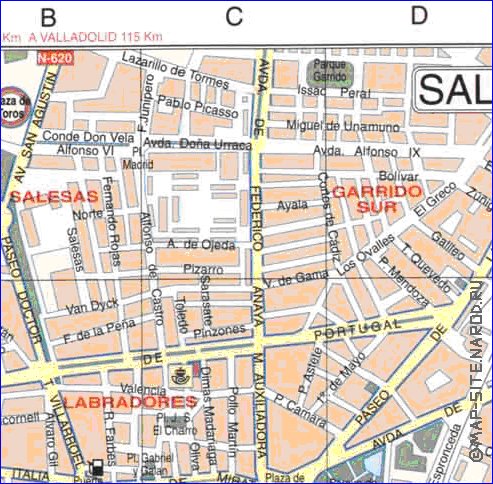 mapa de Salamanca