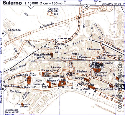 mapa de Salerno