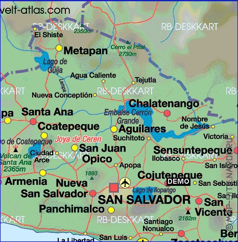 carte de Salvador en allemand