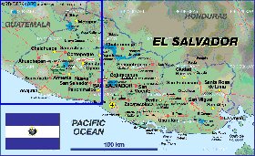 mapa de El Salvador em alemao