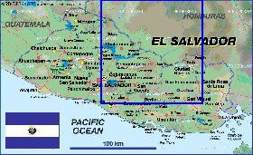 mapa de El Salvador em alemao