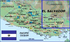 mapa de El Salvador em alemao