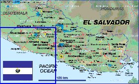 mapa de El Salvador em alemao