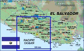 mapa de El Salvador em alemao