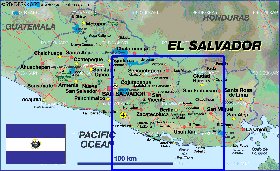 mapa de El Salvador em alemao