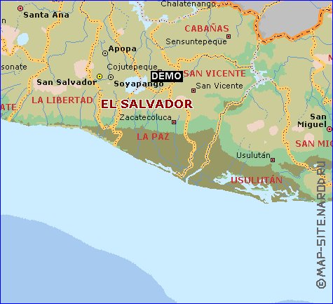mapa de El Salvador