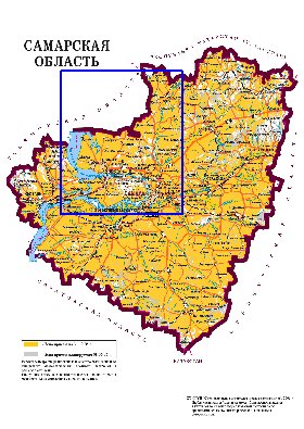 mapa de Oblast de Samara