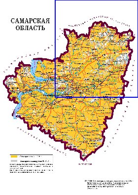 mapa de Oblast de Samara