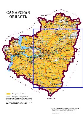 mapa de Oblast de Samara