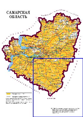 mapa de Oblast de Samara