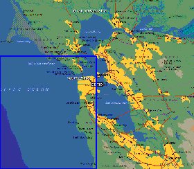 carte de San Francisco en anglais