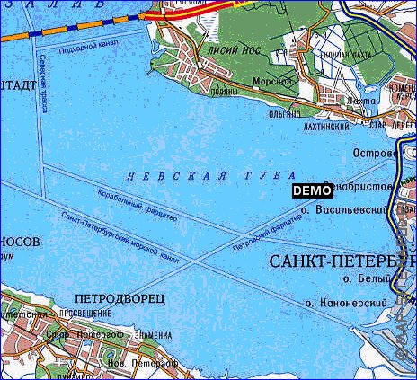 carte de des routes Saint-Petersbourg