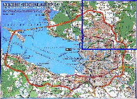 mapa de de estradas Sao Petersburgo