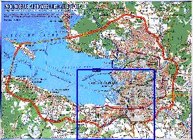 mapa de de estradas Sao Petersburgo