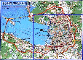 mapa de de estradas Sao Petersburgo