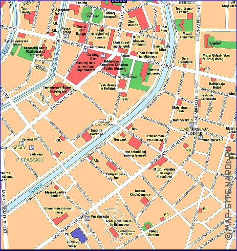 carte de Saint-Petersbourg en anglais