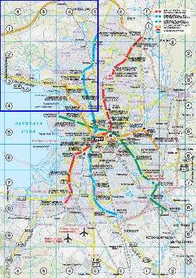 Transporte mapa de Sao Petersburgo em ingles