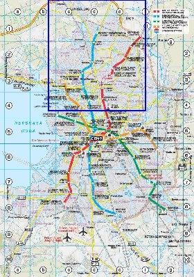 Transporte mapa de Sao Petersburgo em ingles