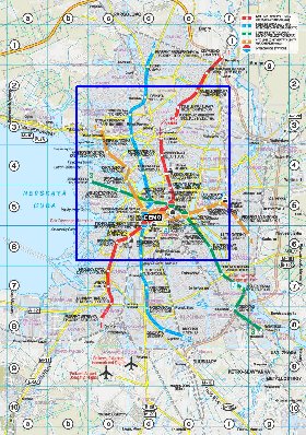 Transporte mapa de Sao Petersburgo em ingles