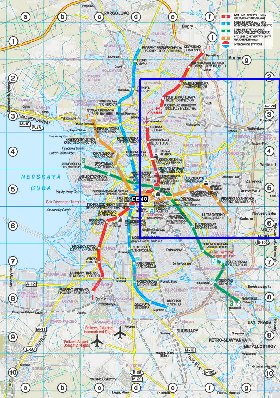 Transporte mapa de Sao Petersburgo em ingles