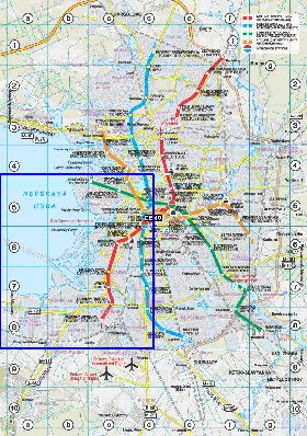 Transporte mapa de Sao Petersburgo em ingles