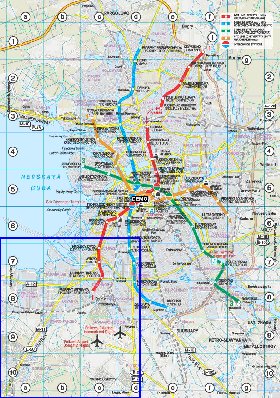 Transporte mapa de Sao Petersburgo em ingles