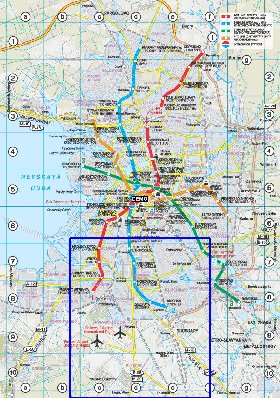 Transporte mapa de Sao Petersburgo em ingles