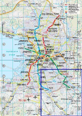 Transporte mapa de Sao Petersburgo em ingles