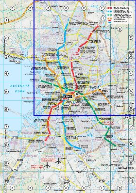 Transporte mapa de Sao Petersburgo em ingles