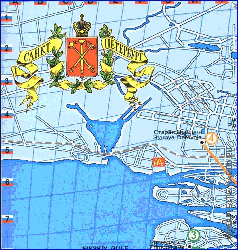 Transport carte de Saint-Petersbourg