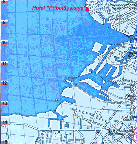 Transport carte de Saint-Petersbourg