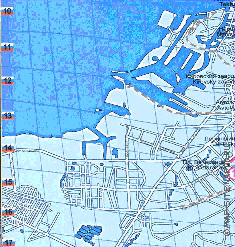 Transport carte de Saint-Petersbourg