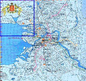 Transport carte de Saint-Petersbourg