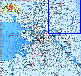 Transport carte de Saint-Petersbourg