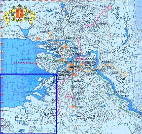 Transport carte de Saint-Petersbourg