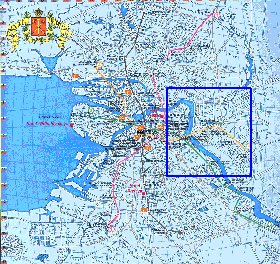 Transporte mapa de Sao Petersburgo