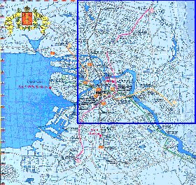 Transport carte de Saint-Petersbourg