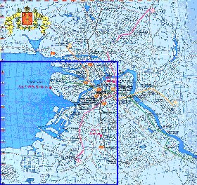 Transport carte de Saint-Petersbourg