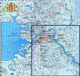 Transport carte de Saint-Petersbourg
