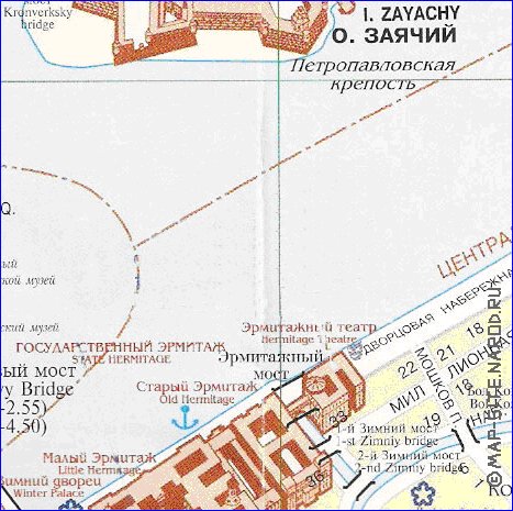 mapa de Sao Petersburgo